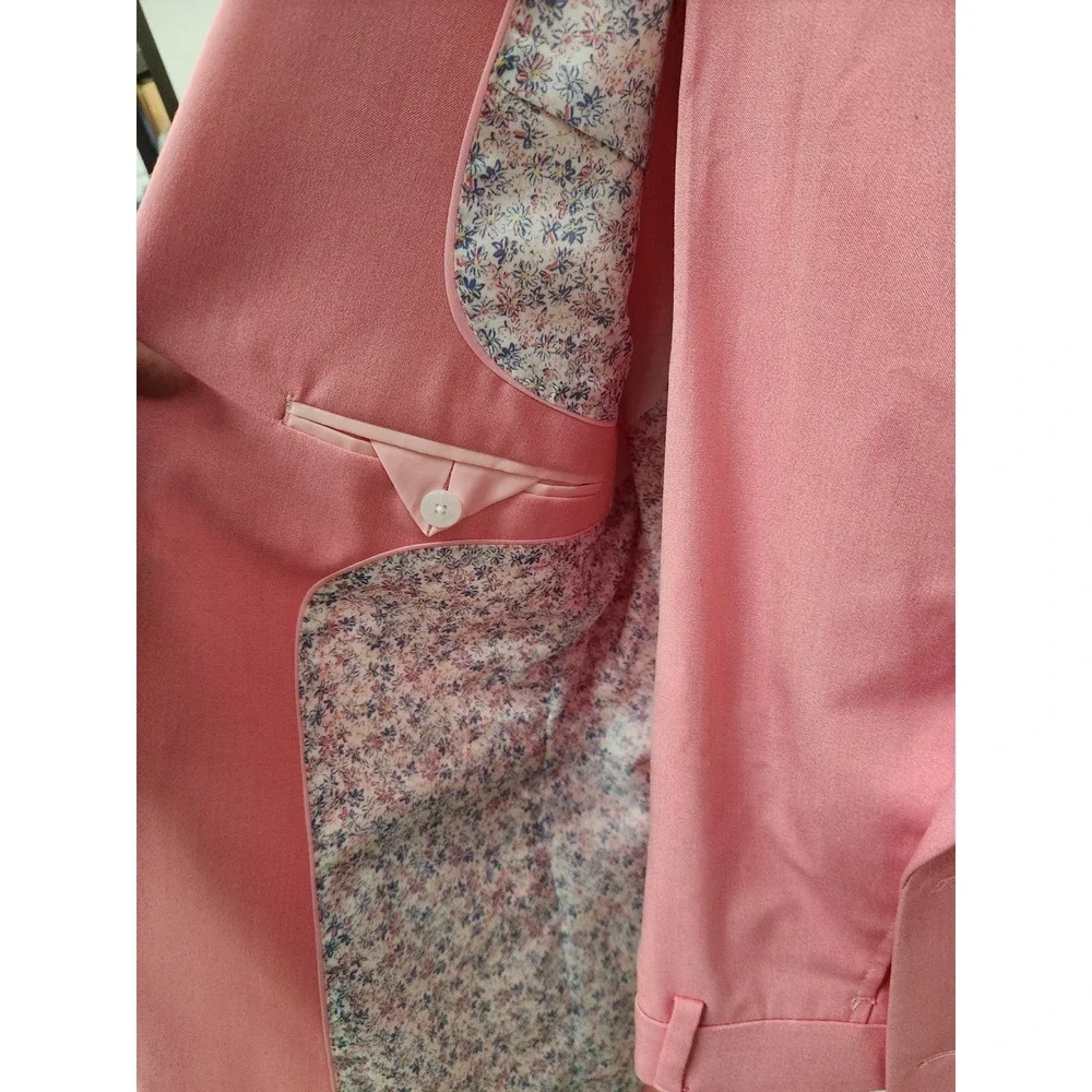 NWT Egara Mens Pink Skinny Fit 2 Piece Suit